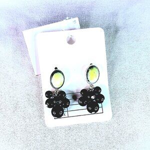 New Oval Marble Grape Earrings